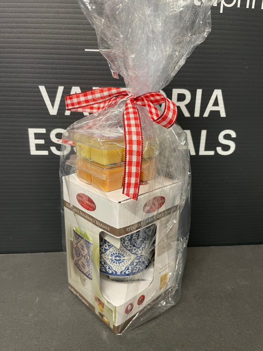 Indigo Pluggable Fragrance Warmer with Two 6-Pack Wax Melts